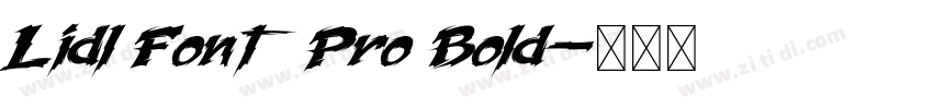 Lidl Font Pro Bold字体转换